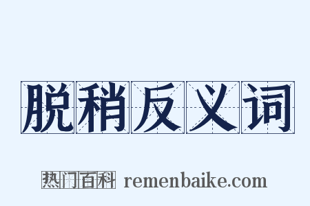 脱稍反义词是什么意思的图片